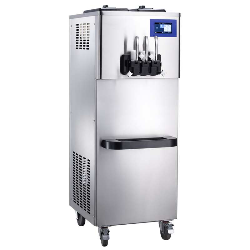 BQ332-Y Máquina de helado suave con modo de espera, alertas de luz baja de mezcla, sistema de jarabe.